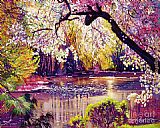 David Lloyd Glover Central Park Spring Pond painting